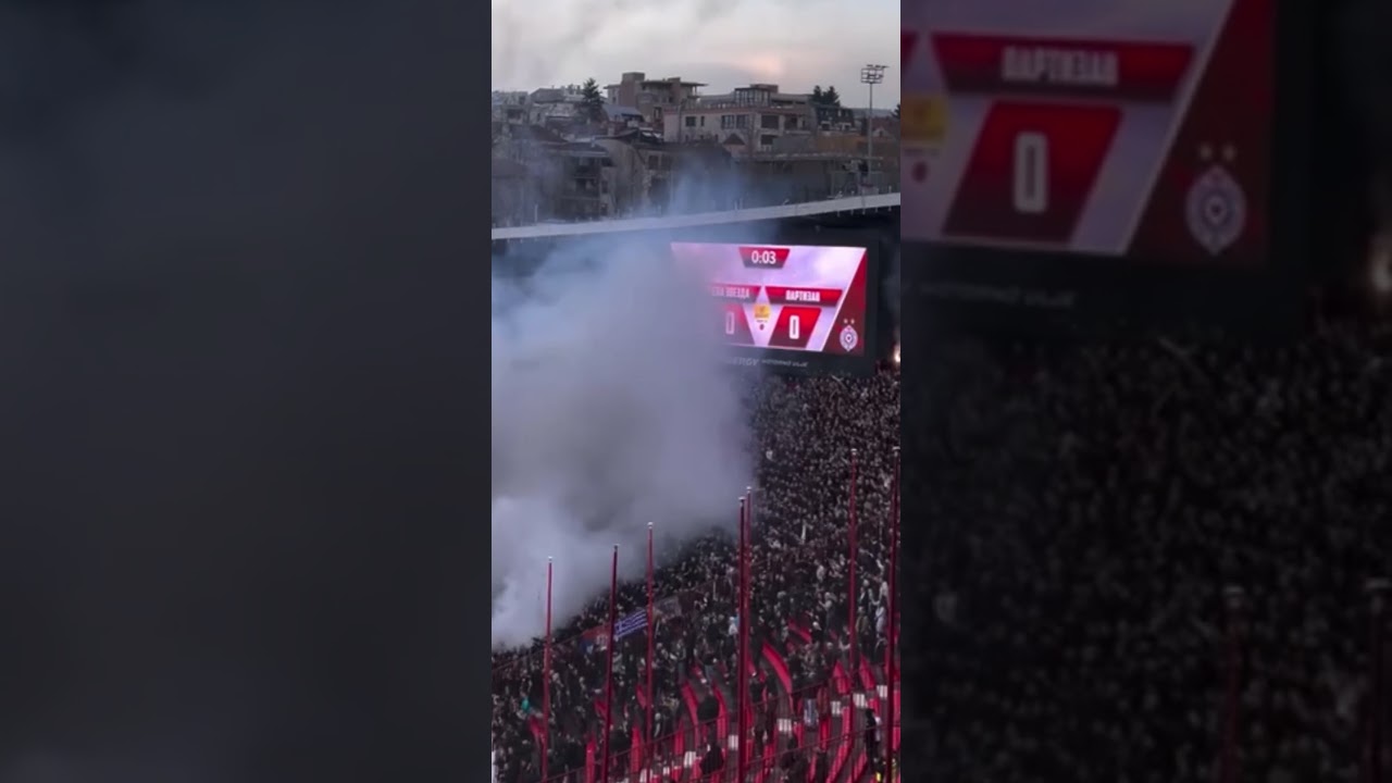 Partizan supporters at the Marakana😱