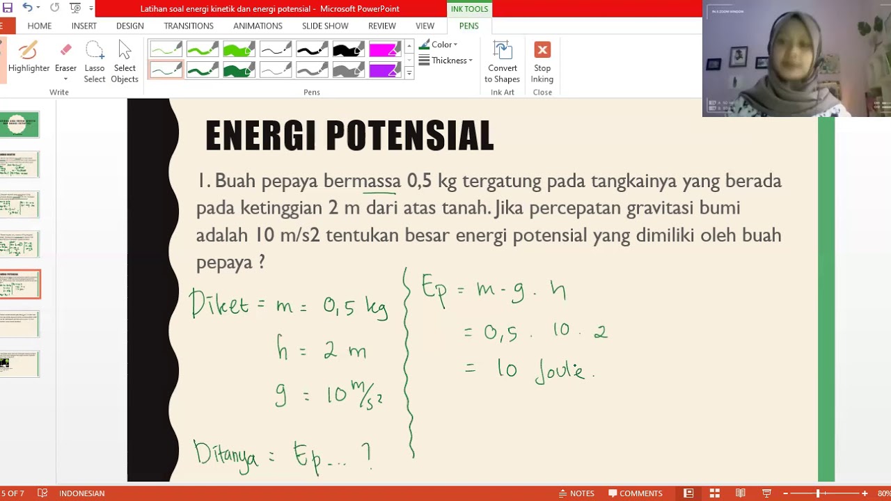 Pembahasan Soal Energi Kinetik dan Energi Potensial