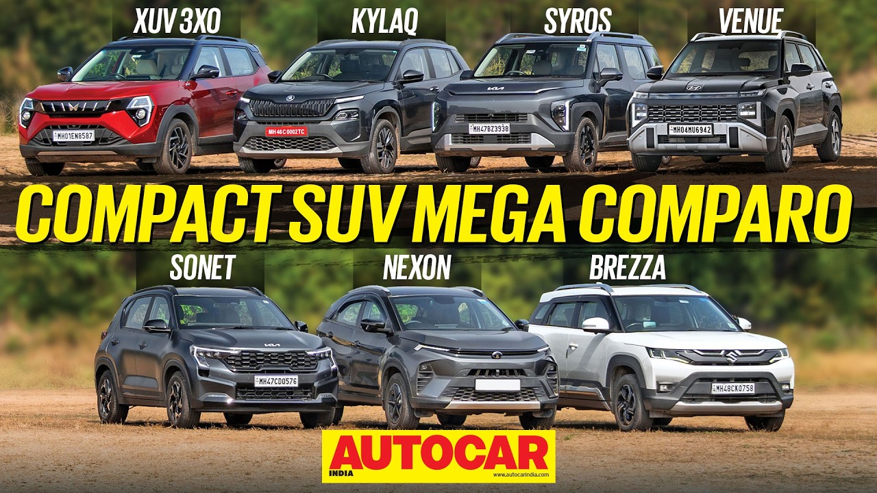 Venue vs Brezza vs Nexon vs XUV 3XO vs Kylaq vs Syros vs Sonet | Holi Special! | Autocar India