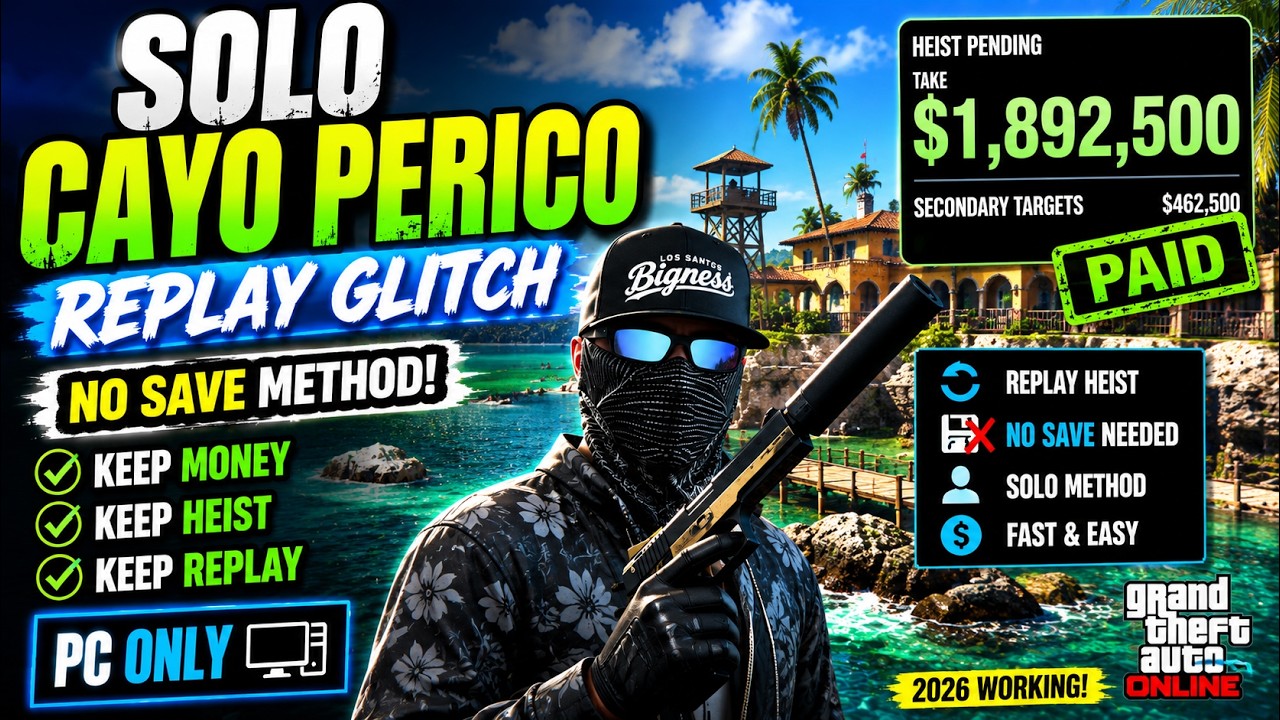 🔥Solo Cayo Perico Replay Glitch - Solo Money Glitch!💸*AFTER PATCH*