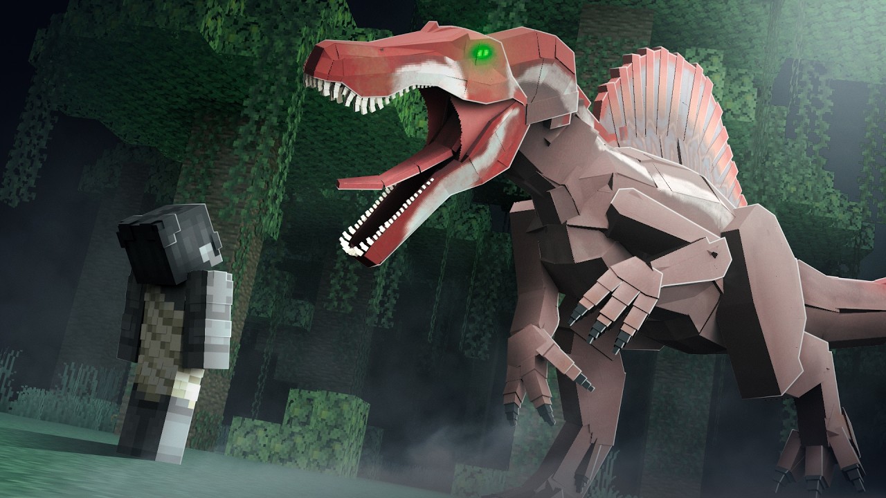 Новый мод ужасов про динозавров для Minecraft ужасает!