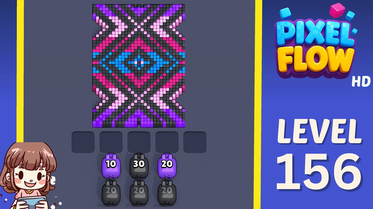 Pixel Flow Level 156 Solution Walkthrough