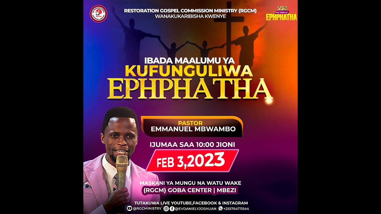 #LIVE  : IBADA YA KUFUNGULIWA (EPHPHATA) | PST EMMANUEL MBWAMBO , FEB 3, 2023