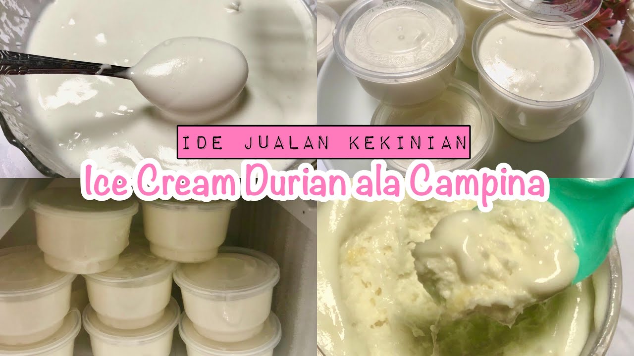IDE JUALAN ES KRIM DURIAN | Cara Buat Ice Cream Durian Mudah & Enak!!