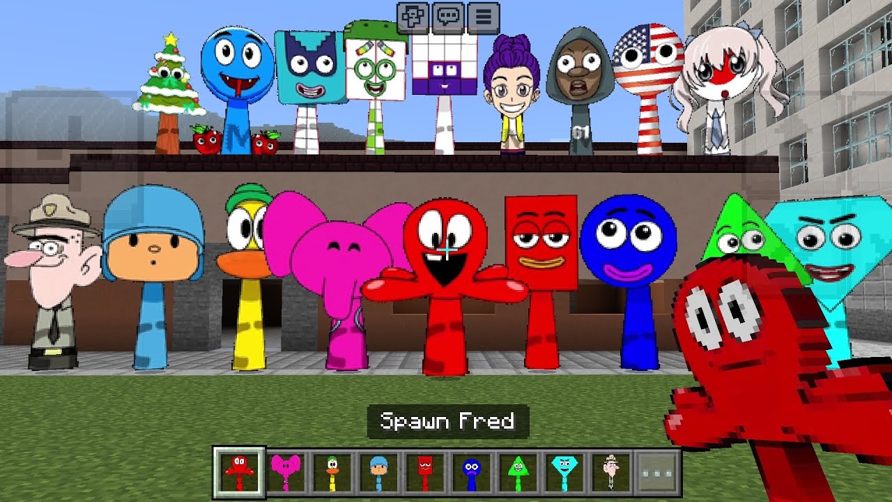 Добавлен аддон Sprunki OC Fred (из мультфильма «Покойо») для Minecraft PE.
