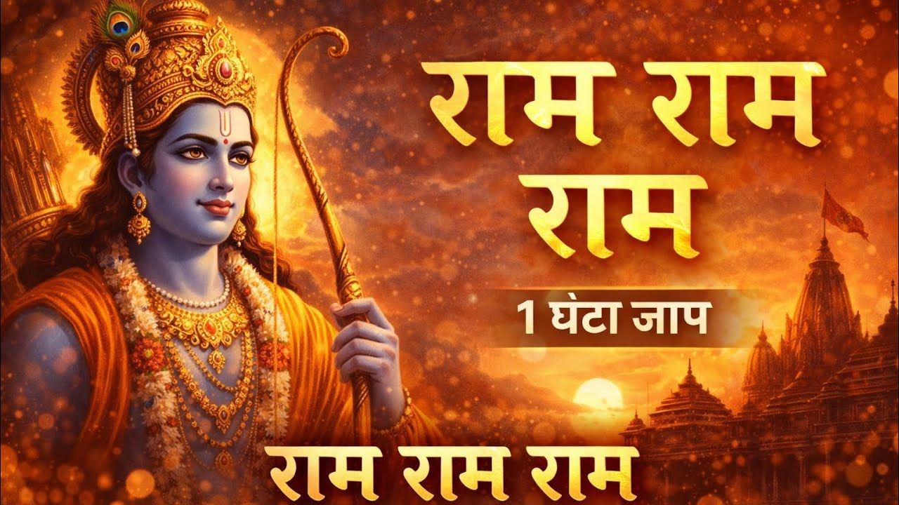 राम राम राम | 1 घंटा जाप | 1 Hour Continuous Chanting
