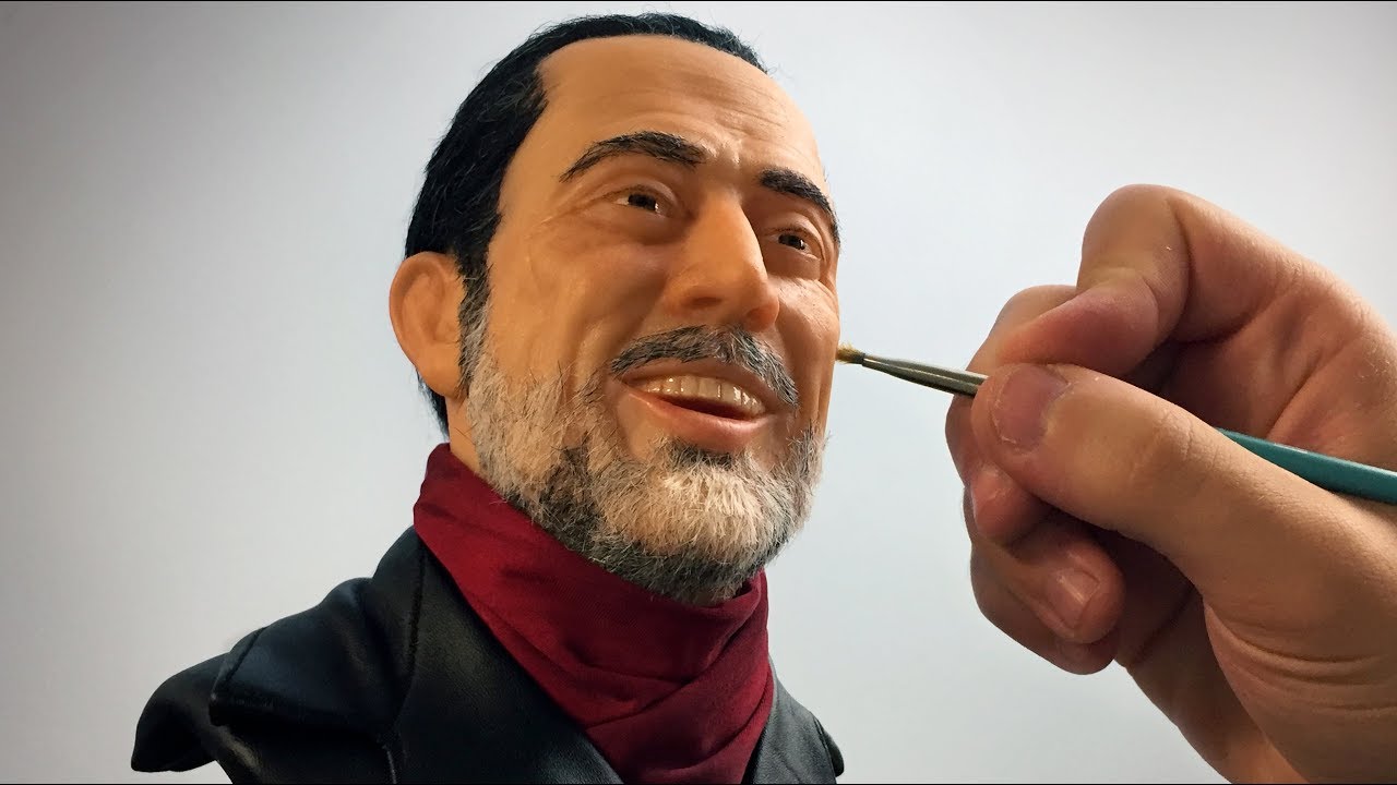 Negan Sculpture Timelapse - The Walking Dead