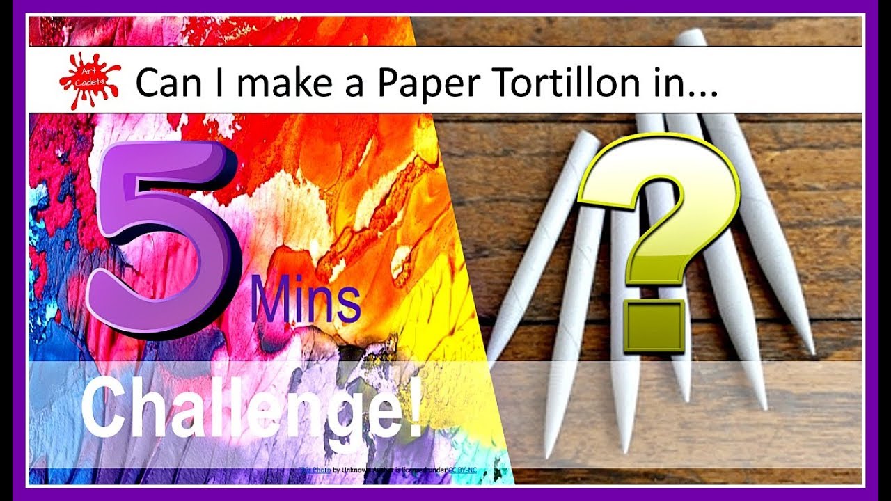 ⏱ 2018 ART CHALLENGE! Can I Make a TORTILLON (blending stump) in 5 MINUTES? with step by step guide!