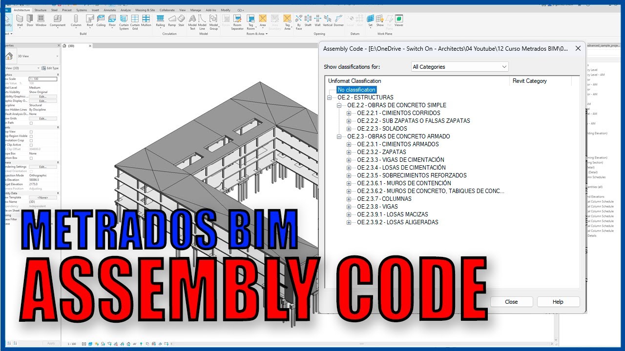 Curso Revit 2025 | Metrados BIM en Edificaciones | Clase 03 - Assembly Code