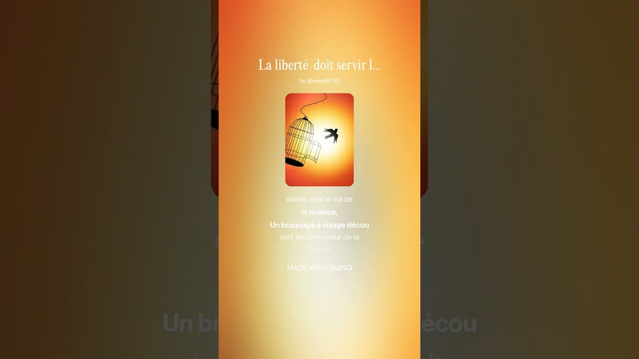 La liberté  doit servir la vie , pas dicter leur destin by Paddock Suno