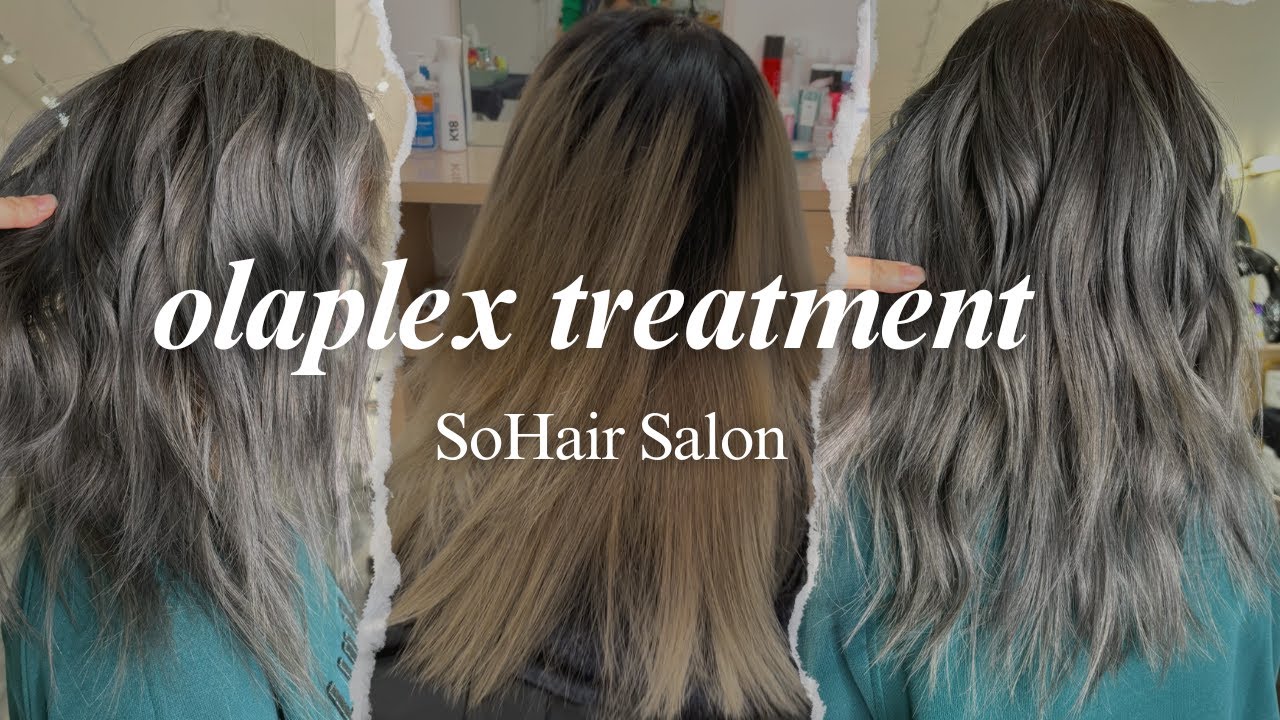 Olaplex treatment with hair color service : olaplex No1& No2 hair salon version.