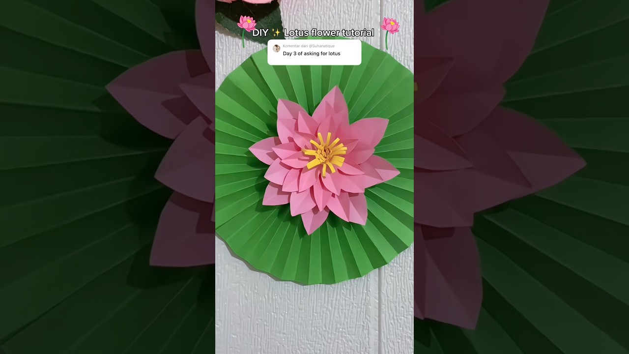 How to make lotus flower 🪷 DIY lotus paper flower tutorial ✨💐🩷 