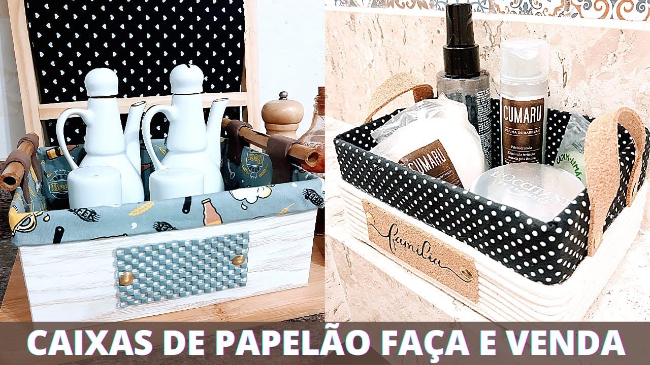 IDEIAS DE RECICLAGEM COM CAIXAS DE PAPELÃO | FAÇA E VENDA