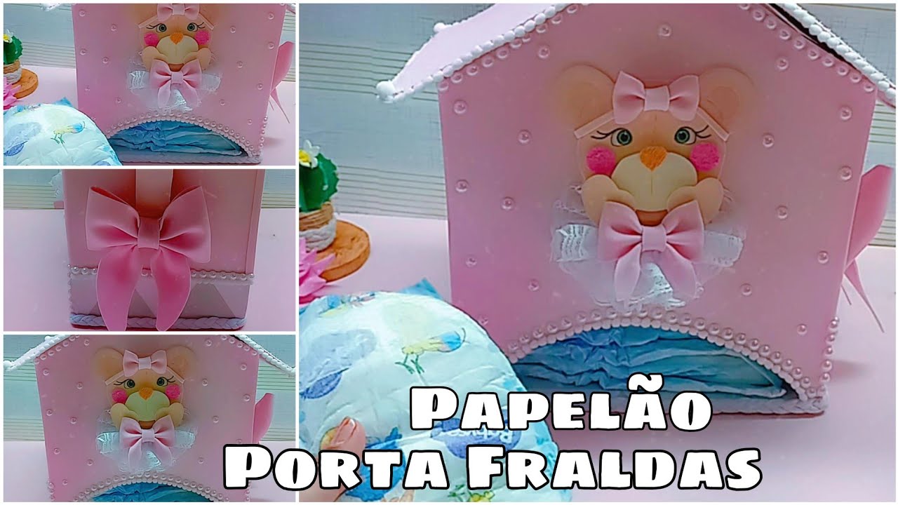Porta Fraldas 😱 de Papelão ❤️ Do Lixo ao Luxo