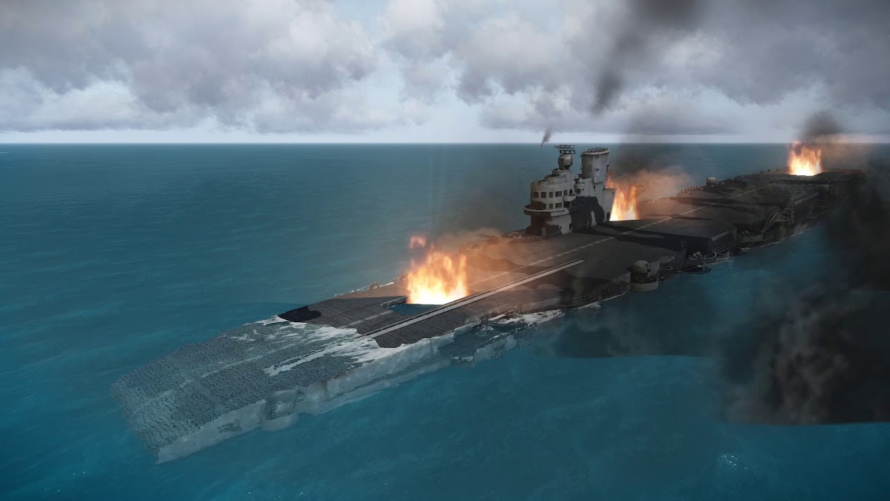 Sinking The Two Biggest Ships In the Task Force I Silent Hunter V With TWOS Mod