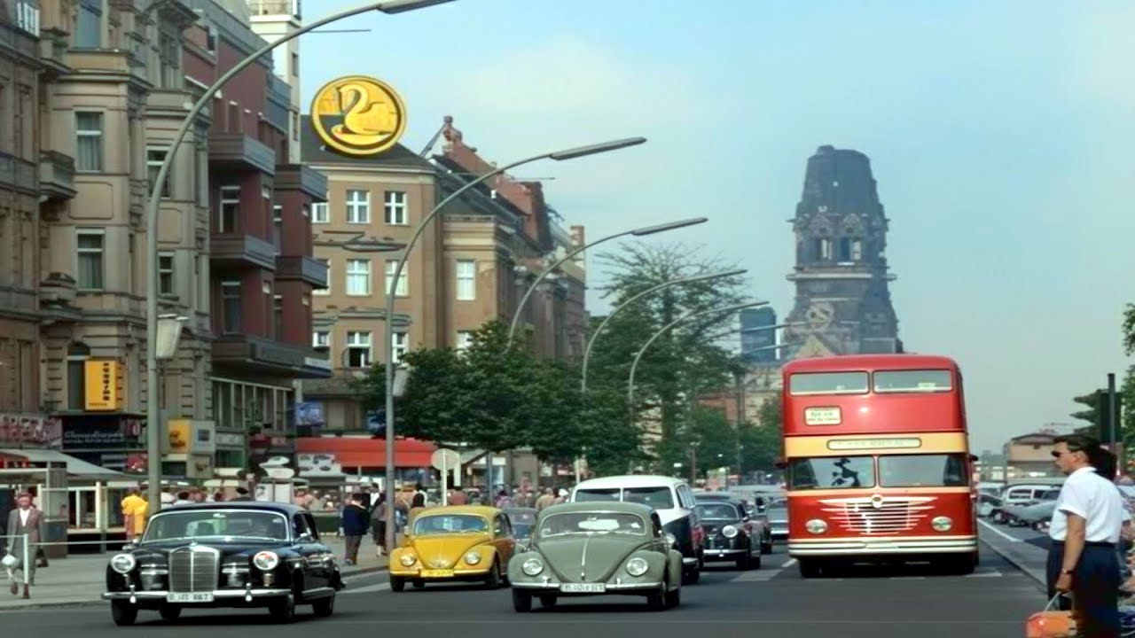 Berlin 1950s in Color [60fps, Remastered] w/ Sound Design