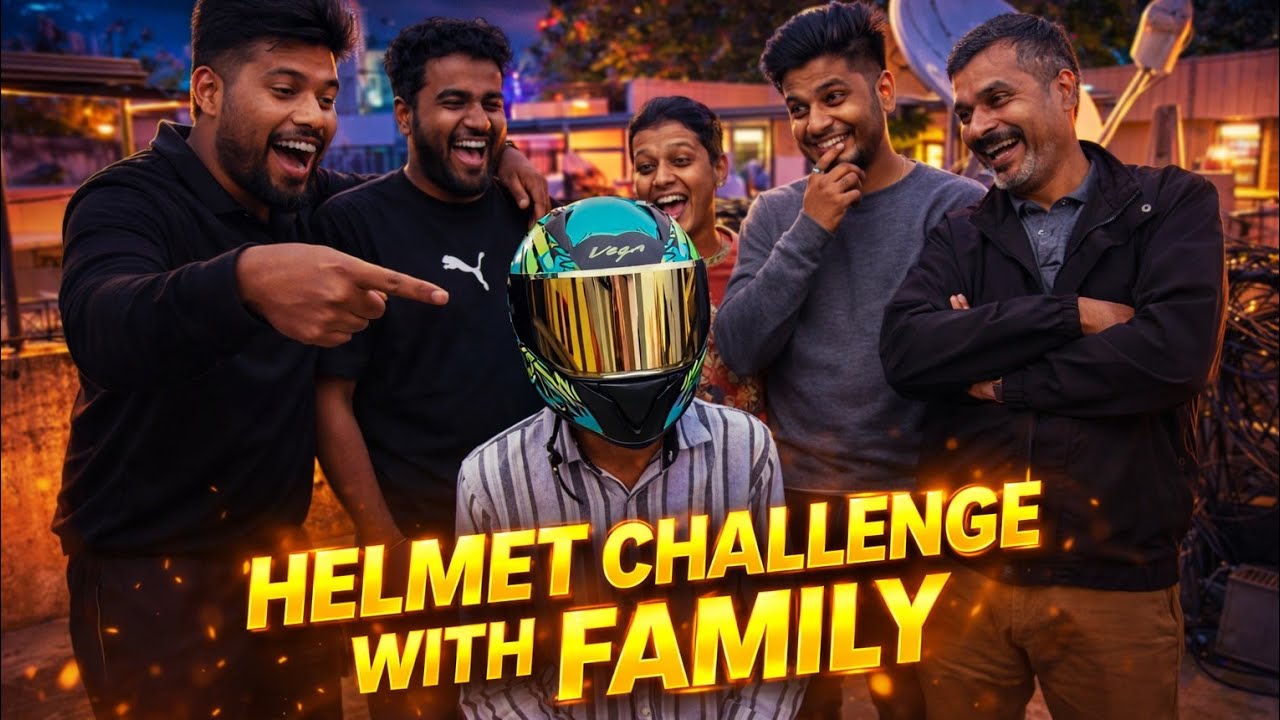 Helmet challenge with Family😂♥️ || crazy🤪 || @chethanrohith4137