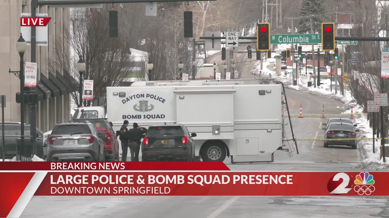 Large police and bomb squad presence in downtown Springfield