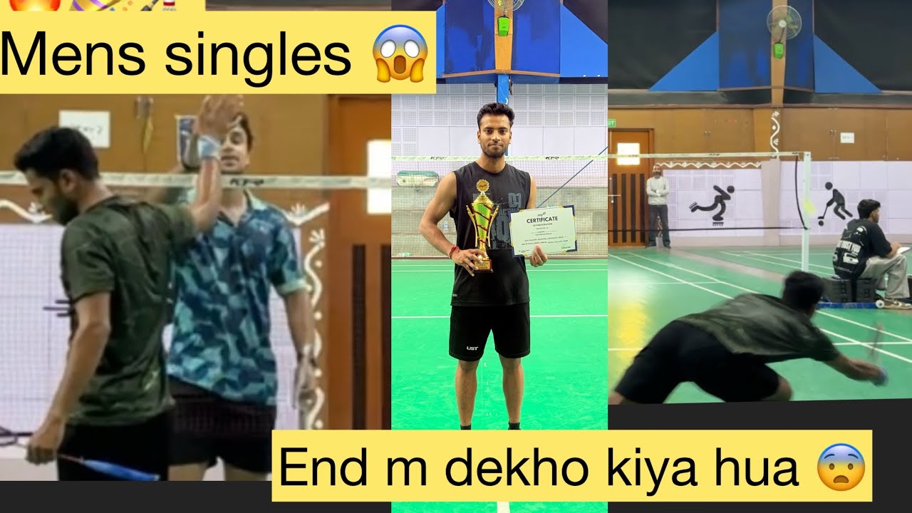 Mens single | lakshay rathore | what a match 😱 | end m ladai ho gye 🤬 | badminton vlog 