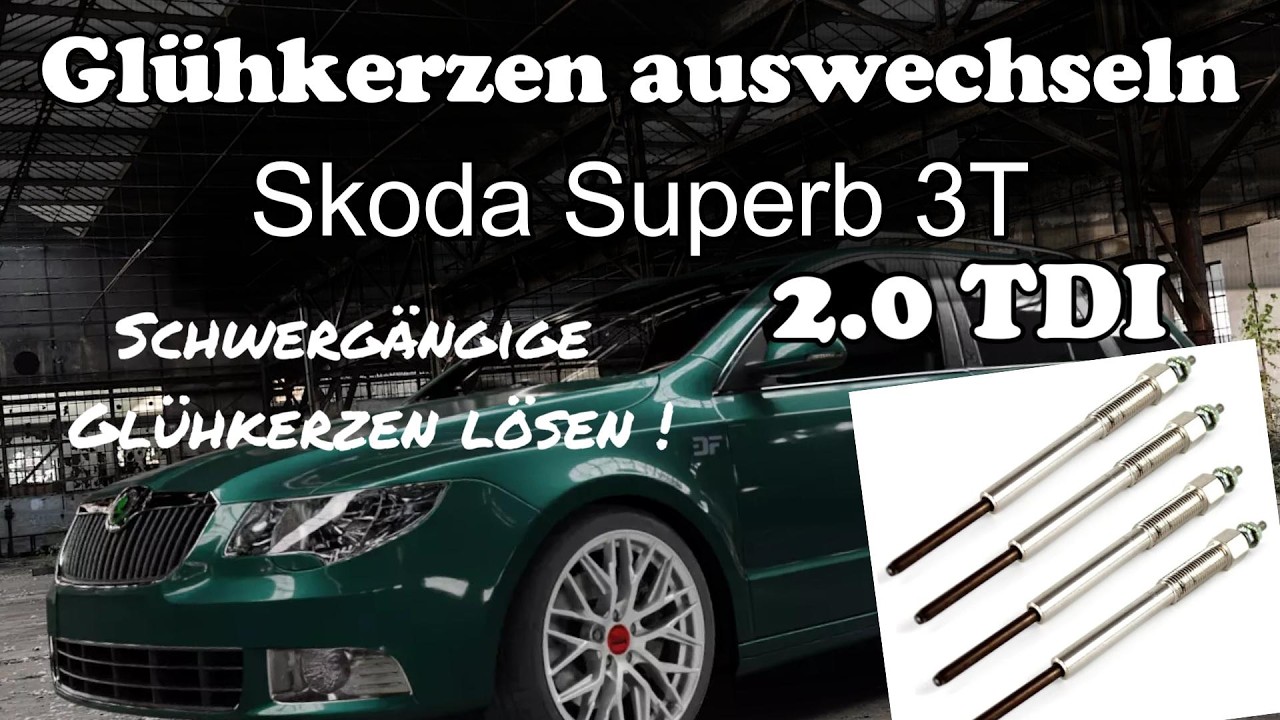 2.0 TDI Glühkerzen auswechseln (Schwergängige G.Kerzen) Skoda Superb 3T (Replace glow plugs (stiff)