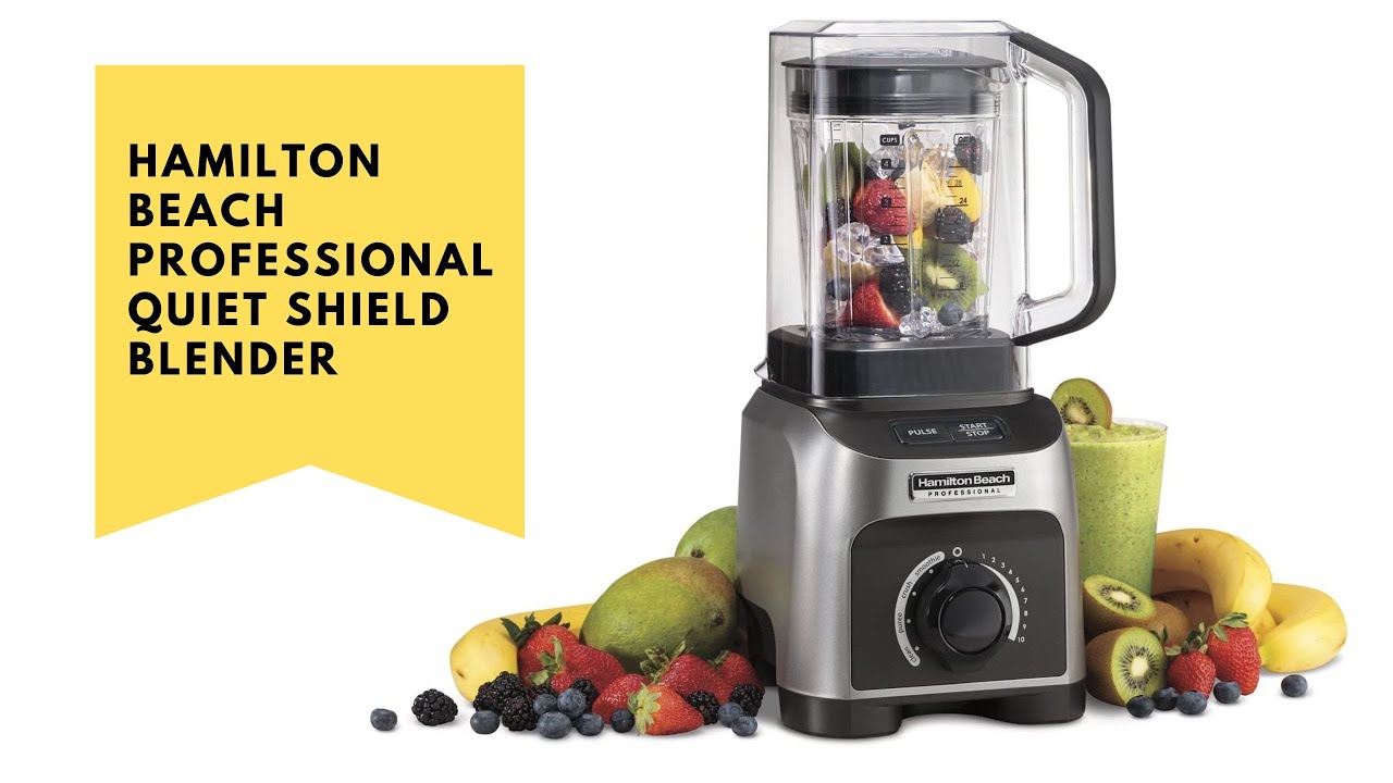 Hamilton Beach Professional Quiet Shield Blender, 1500W, 32oz BPA Free Jar, 4 Programs