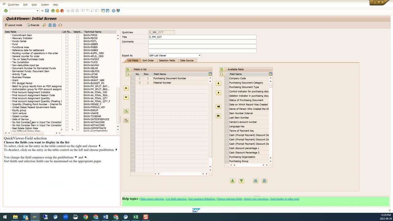 Create Queries in SAP with SQVI, SQ01, SQ02 (Hindi/Urdu)