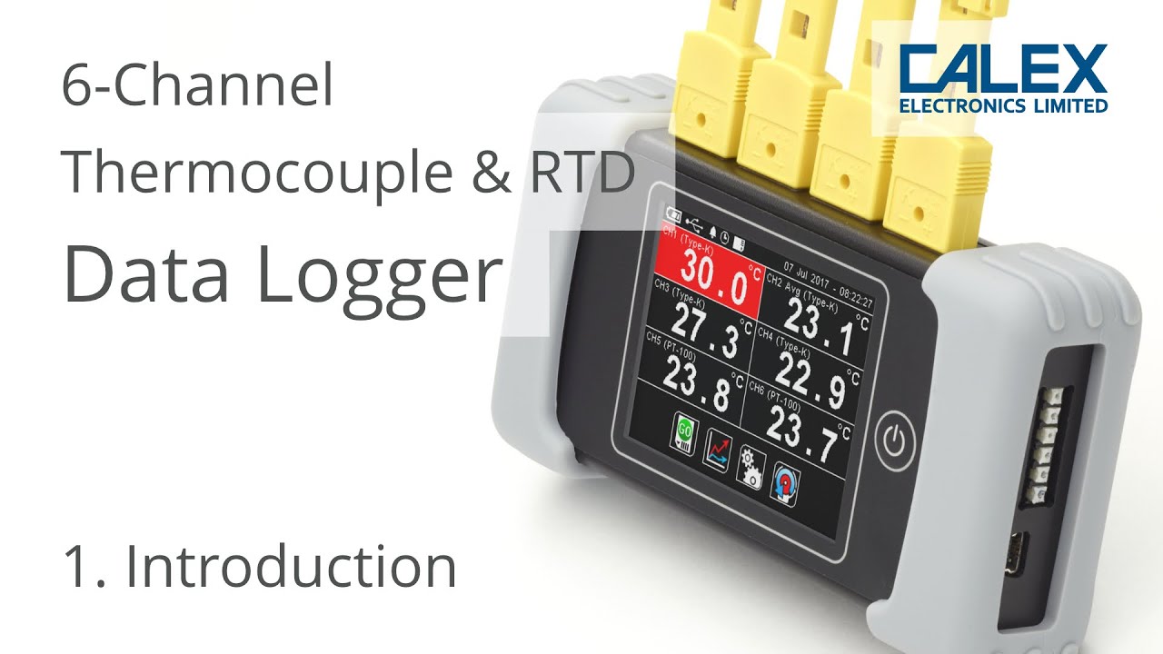 Excelog 6: Six-channel Thermocouple & RTD Data Logger - Introduction