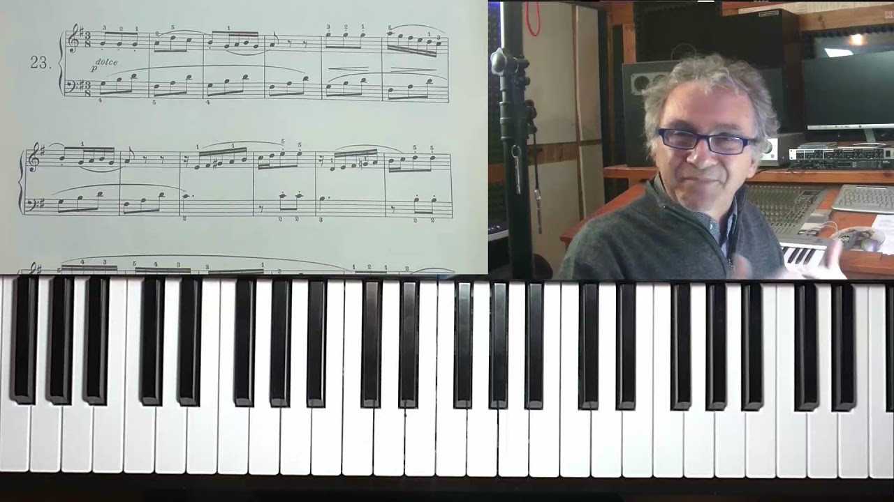Lezioni di pianoforte - Cesi Marciano esercizio 23  Prima parte - Versione free Youtube