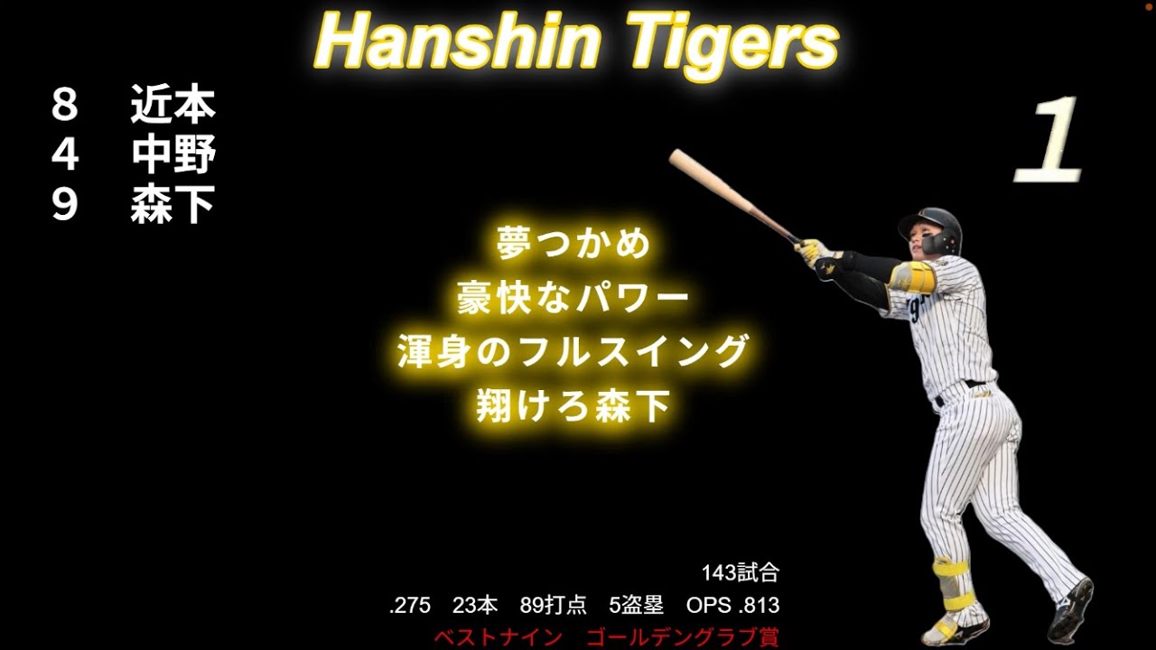2025年阪神タイガース優勝オーダーで1-9+α