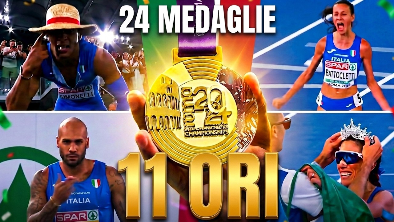 EUROPEI ROMA 2024: UN SOGNO PER L'ATLETICA ITALIANA! Tutte le 24 medaglie vinte dagli azzurri