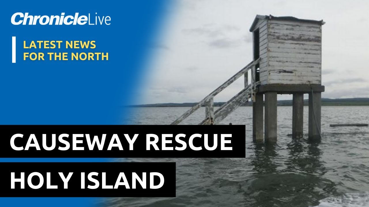 Six people rescued from Holy Island causeway after abandoning car