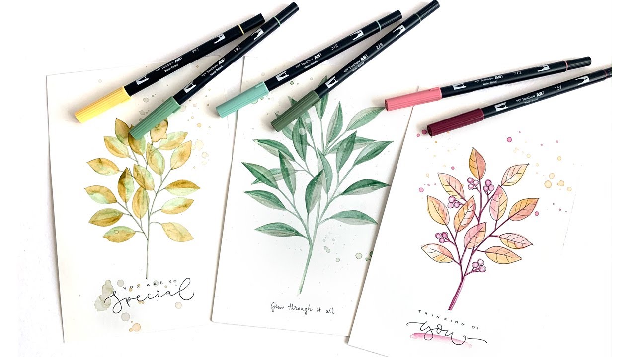 Kreadoe Workshop video Botanic Watercolor Stamping