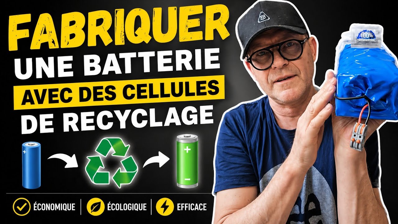 FABRIQUER une BATTERIE avec des CELLULES de RECYCLAGE 🤔