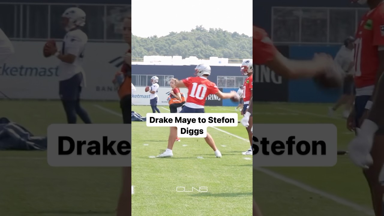 Drake Maye to Stefon Diggs at Patriots Training Camp