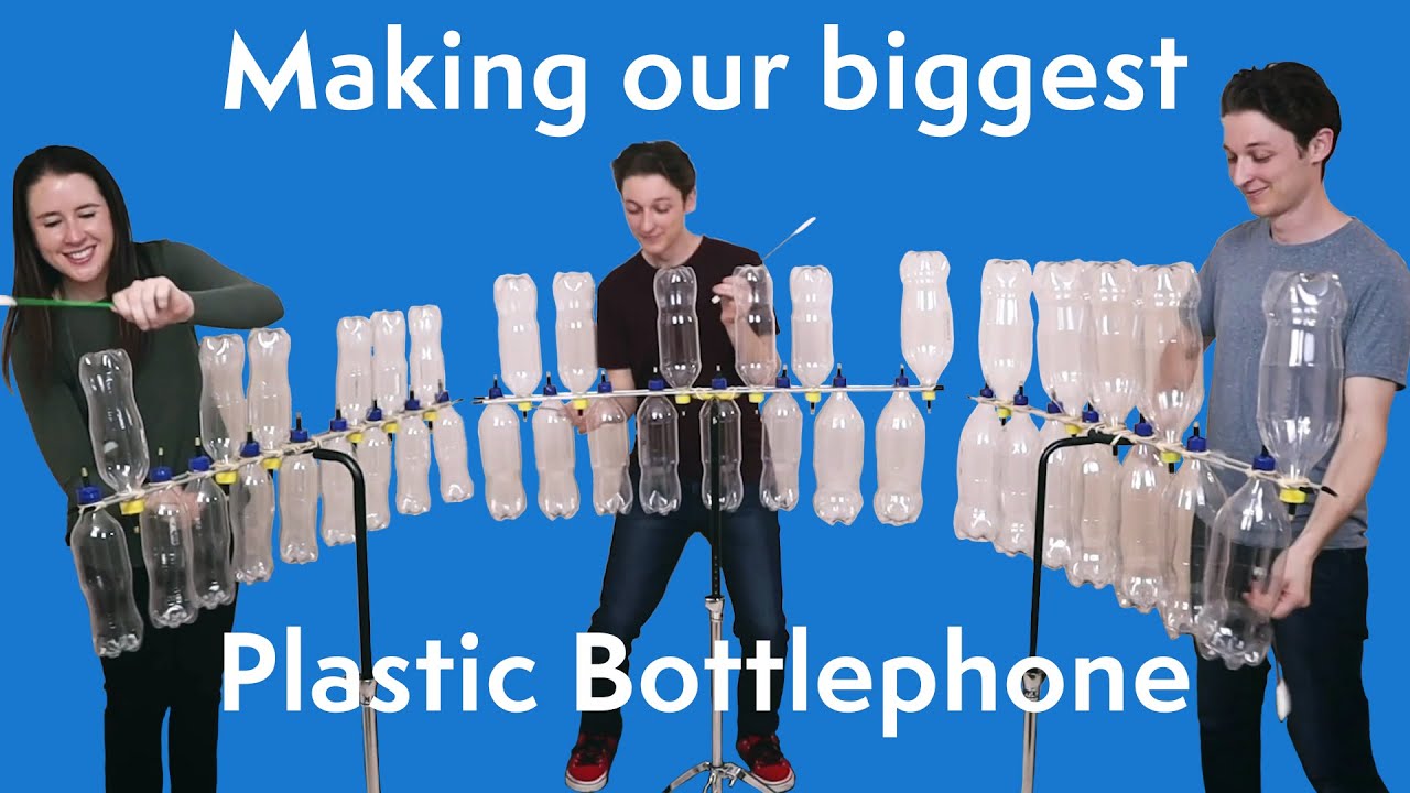 How we made our biggest PLASTIC BOTTLEPHONE! [Plastic Bottle Instrument]