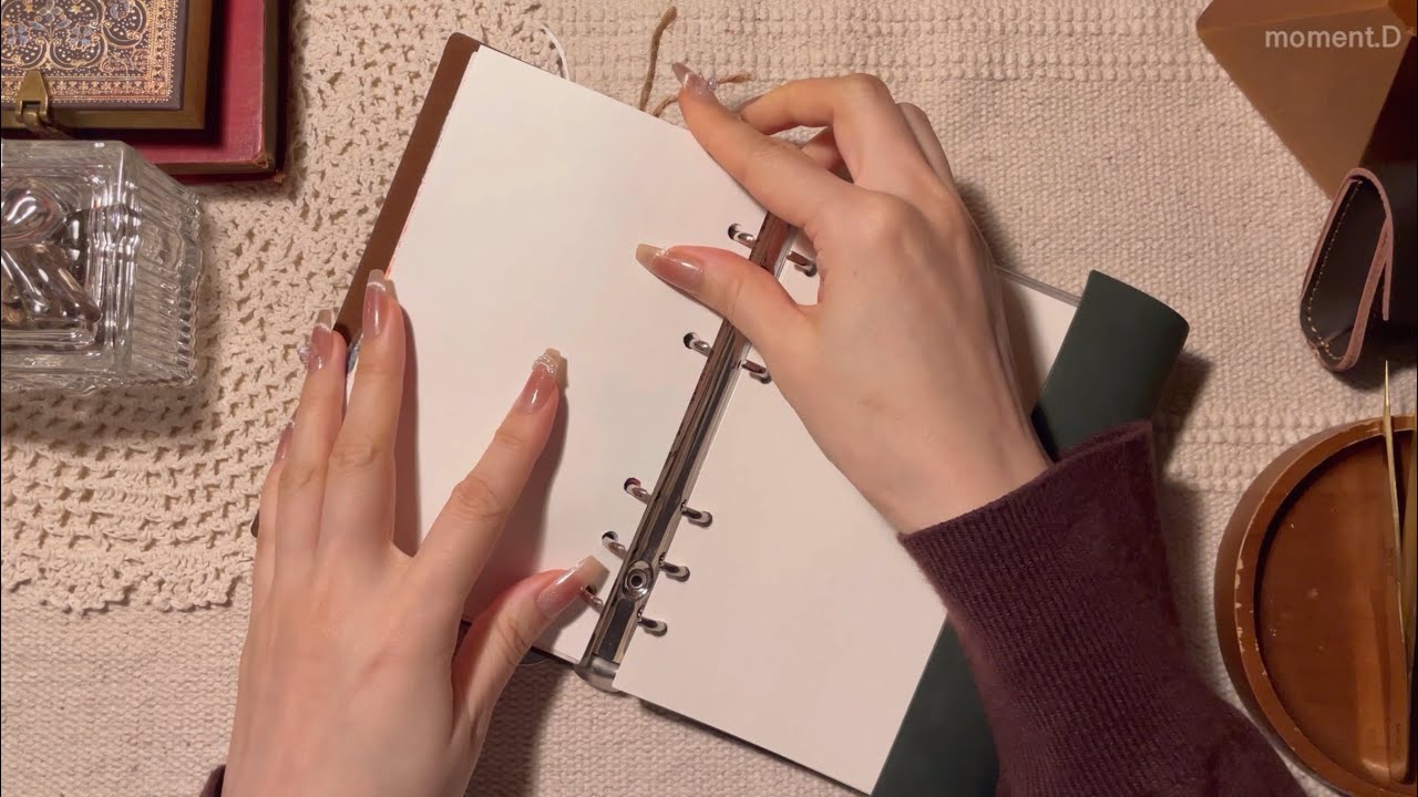 ASMR 6공 다이어리 꾸미기 Art Journaling #scrapbooking #papertherapy #コラージュ #collage 다꾸 4K