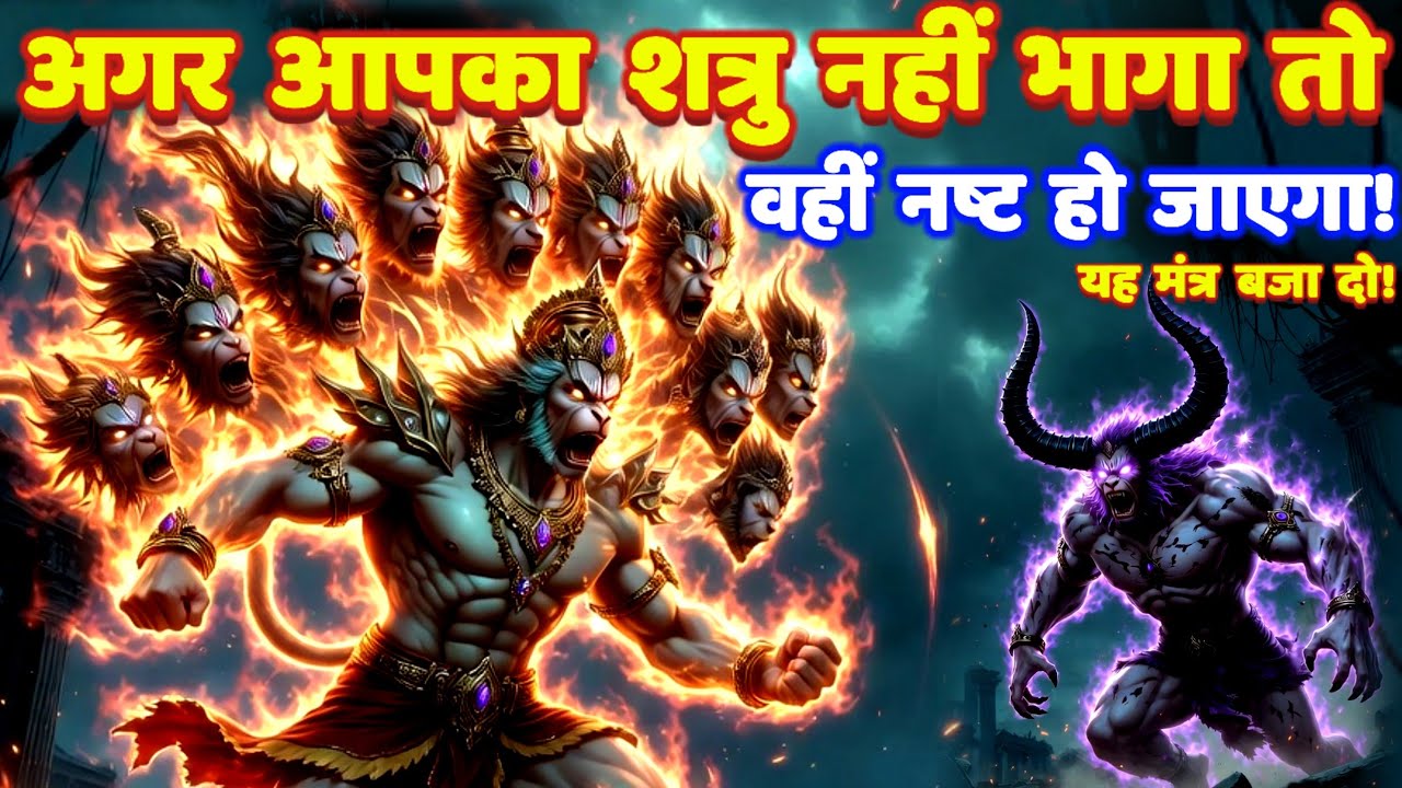शत्रु शमन 11 मुखी हनुमान महा शक्तिशाली मंत्र: Shatru Nashak Mantra | Hanuman Mantra