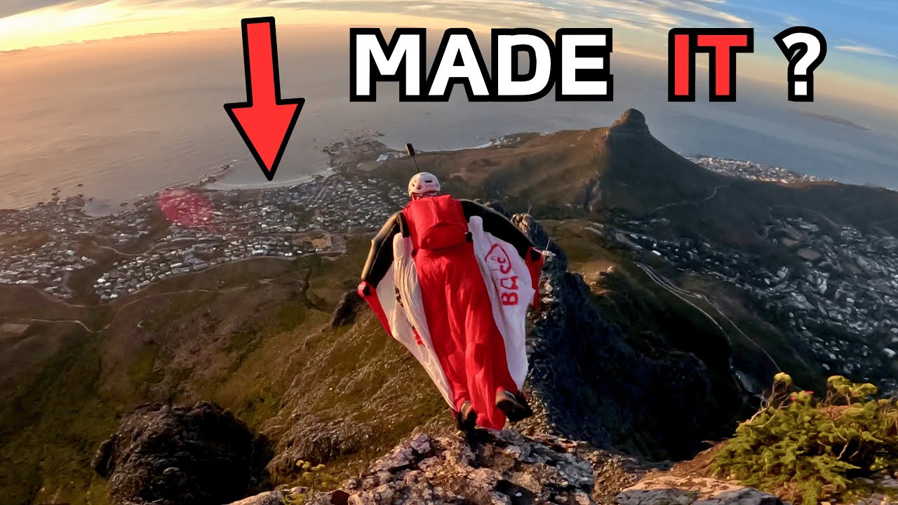 Fastest Way From The Top Of Table Mountain To The Beach | Wingsuit Distance Flight