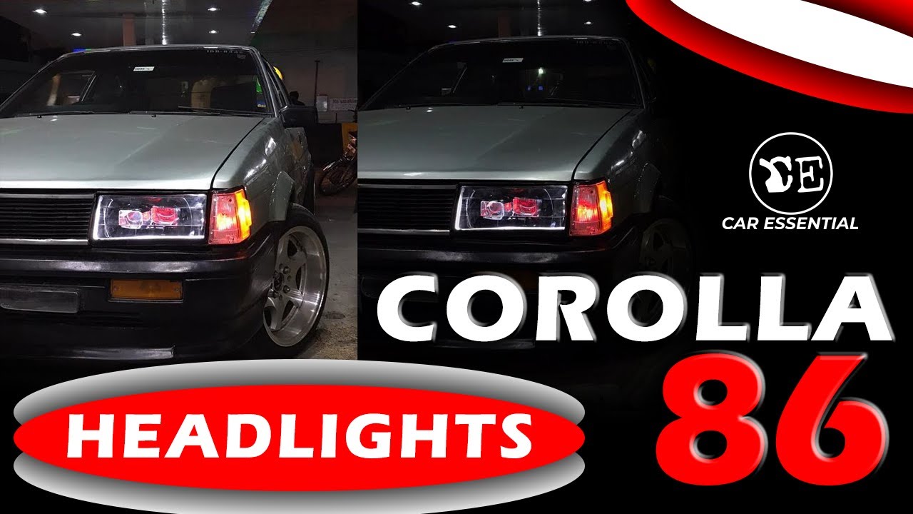 Corolla 86 headlights || Lights Modification || Car Essential