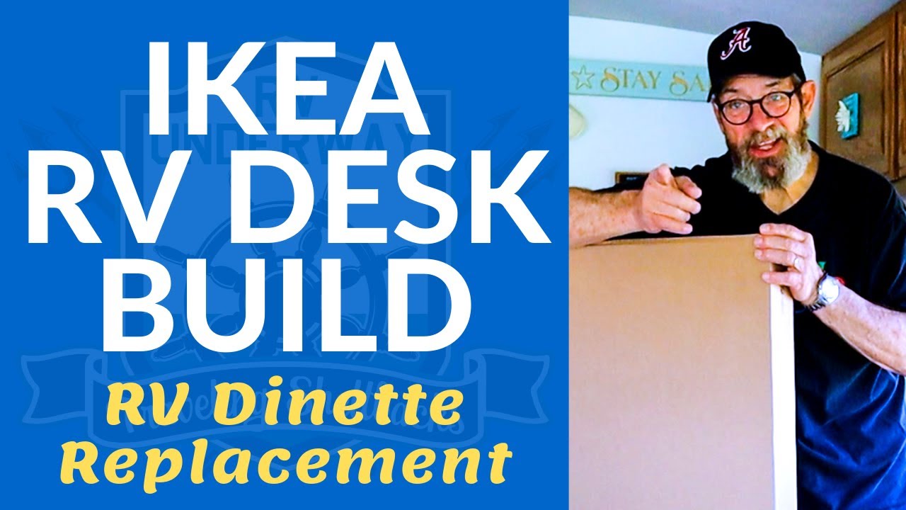 RV IKEA RV Desk Project. RV Dinette Out, RV Computer Workstation In.