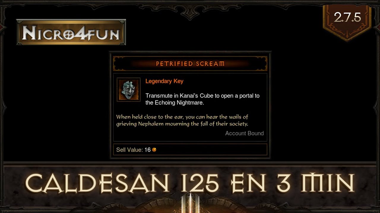 Diablo 3 RoS - Caldesan 125 en 3 minutos - Gritos petrificados  [2.7.5 - S28]