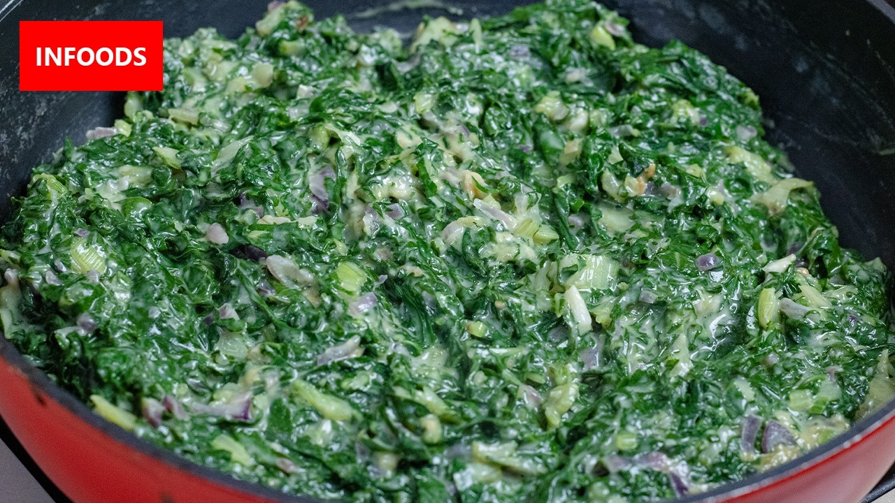 Рецепт сливочного шпината | Как приготовить сливочный шпинат | Infoods