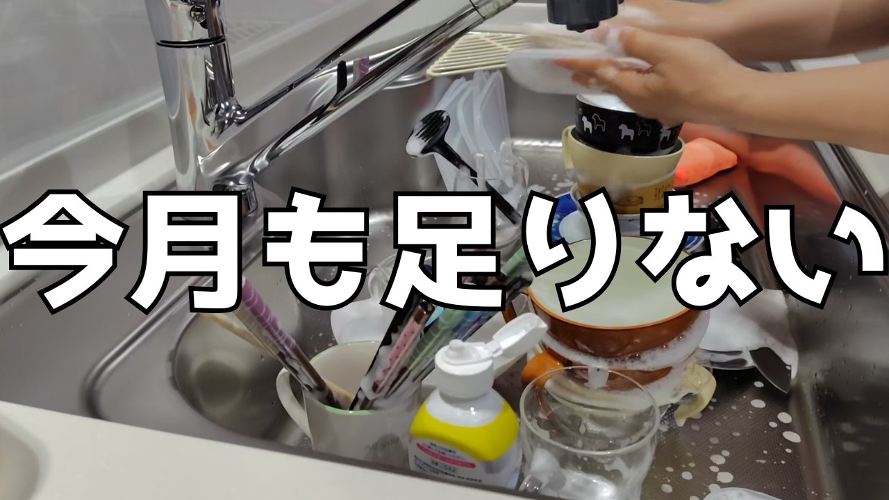 毎月足りない家計です。赤字でも静かに暮らす一日。