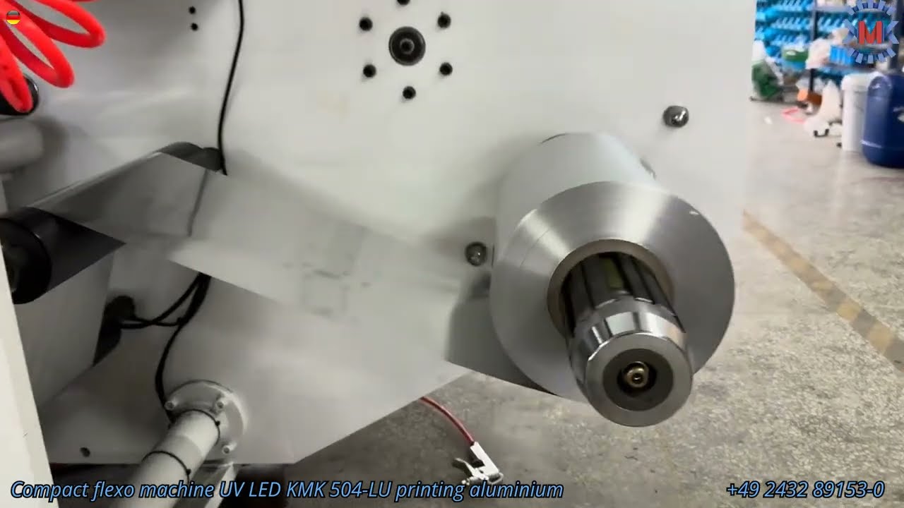 Flexodruckmaschine KMK 504-LU Compact flexo machine UV LED printing aluminium