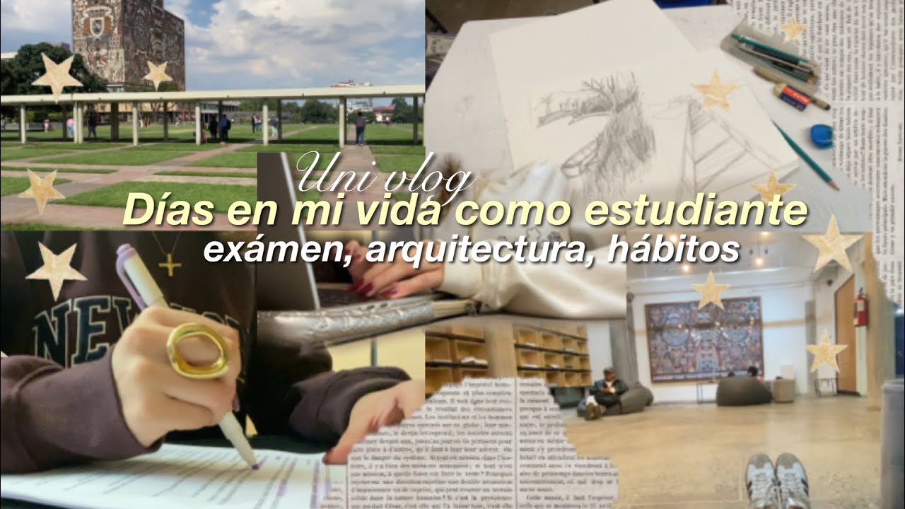 🍂📹uni vlog: dias en mi vida como estudiante, arquitectura, examen, habitos📚🌟