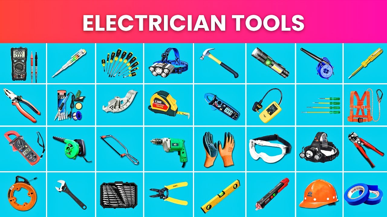 Electrician Tools Names and Pictures | Basic Electrical Tools | Hand Tools | Electrical Work