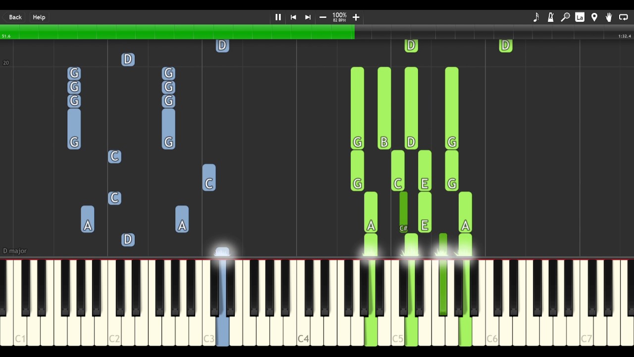 Flying house - Opening Theme - [Synthesia] Piano cover