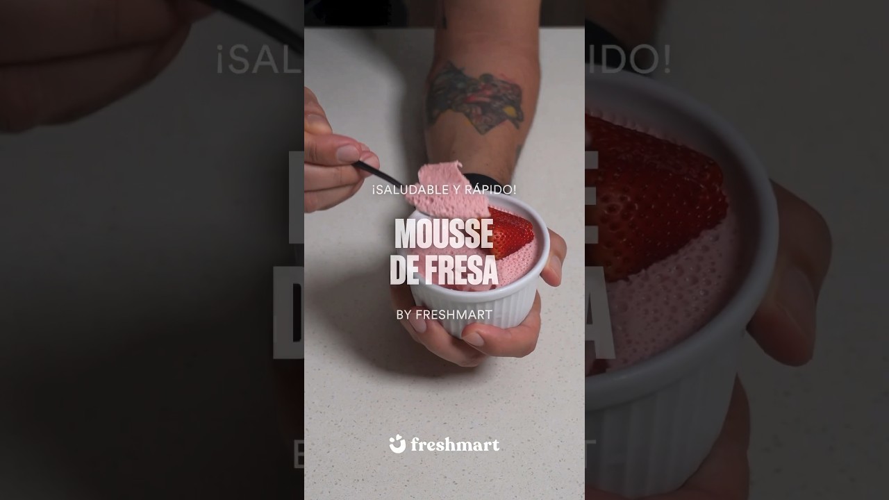Mousse de fresa - Postre saludable y f&aacute;cil de hacer