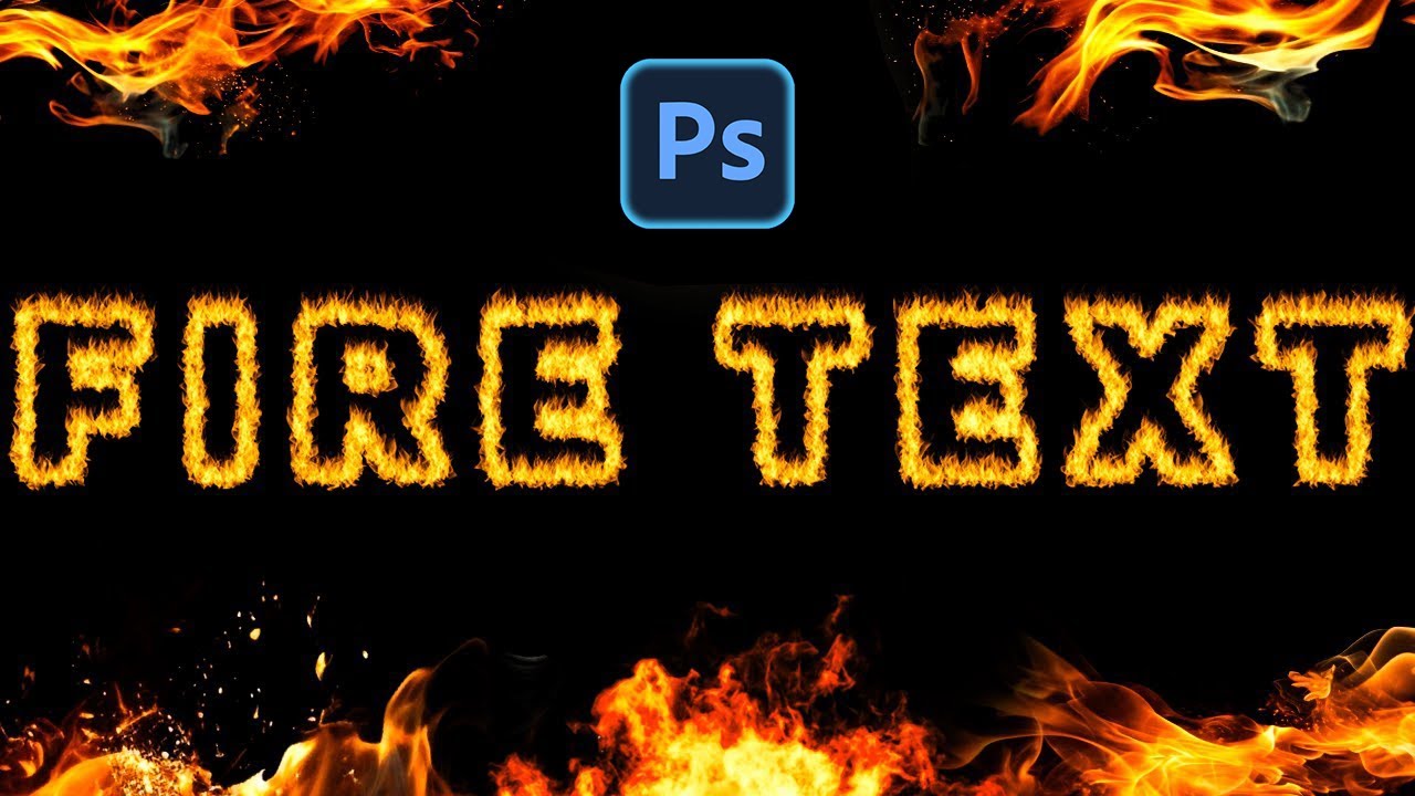 Огненный текст в Фотошопе