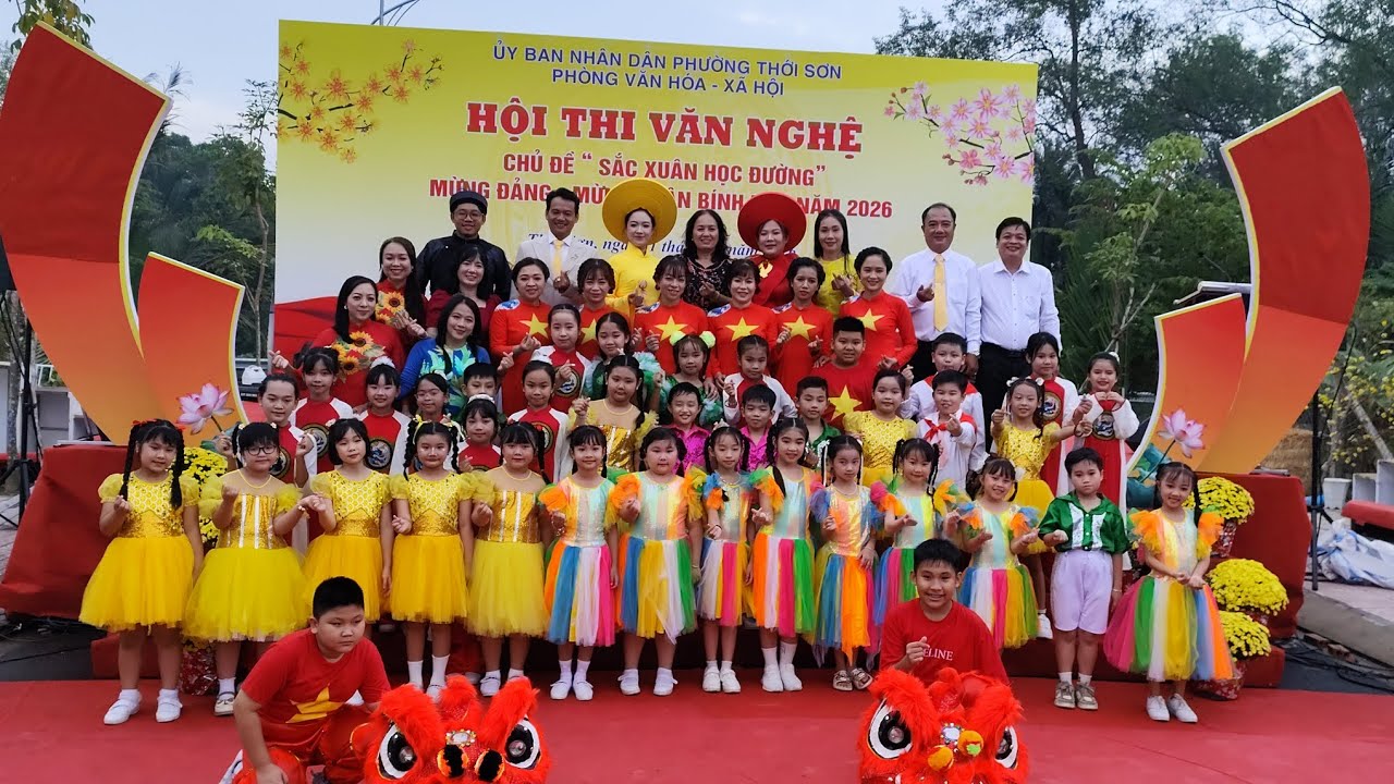 Hội thi văn nghệ Sắc xuân học đường-Mừng Đản mừng xuân 2026-Trường TH Nguyễn Huệ